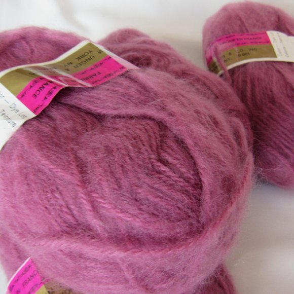 UNGER Yarns : Vintage FLUFFY 4x 50g. . Made in France.Mohair Acrylic - Picture 3 of 3